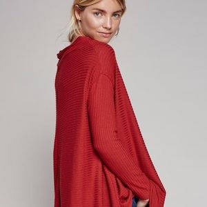 Free People Rust Lover Rib Split Back